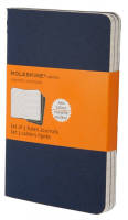 CH211 Блокнот Moleskine CAHIER JOURNAL POCKET 90x140мм обложка картон 64стр. линейка синий индиго (3шт)