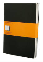 QP321 Блокнот Moleskine CAHIER JOURNAL XLarge 190х250мм обложка картон 120стр. линейка черный (3шт)