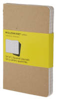 QP412 Блокнот Moleskine CAHIER JOURNAL POCKET 90x140мм обложка картон 64стр. клетка бежевый (3шт)