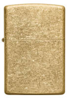 49477 Зажигалка ZIPPO Classic с покрытием Tumbled Brass, латунь/сталь, золотистая, матовая, 38x13x57 мм