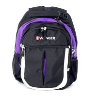 WENGER 13852915 Рюкзак, чёрный/фиолетовый/серебристый, полиэстер 600D, 32х15х45 см, 22 л