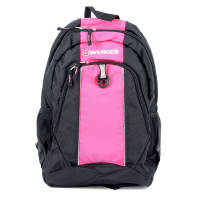 WENGER 17222015 Рюкзак, чёрный/розовый, полиэстер, 32х14х45 см, 20 л
