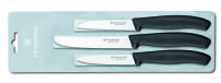 6.7113.3  Victorinox 3 пр. набор ножей для чистки овощей, рукоять черного цвета