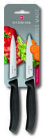 6.7793 Набор ножей Victorinox Swiss Classic для овощей заточка: прямая и серрейторная черный 100мм