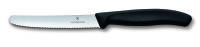 6.7833 Victorinox Нож для томатов и сосисок SwissClassic, лезвие из нержавеющей стали 11 см с серейторной заточкой и закругленным кончиком