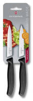6.7793.B Набор ножей Victorinox Swiss Classic для овощей заточка: прямая и серрейторная черный 100мм