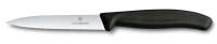 6.7733 нож для чистки овощей VICTORINOX SwissClassic, лезвие из нержавеющей стали 10 см с серейторной заточкой, чёрная пластиковая рукоять