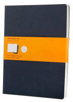CH221 Блокнот Moleskine CAHIER JOURNAL XLarge 190х250мм обложка картон 120стр. линейка синий индиго (3шт)