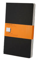 QP316 Блокнот Moleskine CAHIER JOURNAL LARGE 130х210мм обложка картон 80стр. линейка черный (3шт)