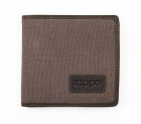 2005120 Портмоне Zippo, цвет коричневый, 7 кармашков для карточек, отделение для банкнот, отделение для монет, нат кожа/холщовая ткань 11*1,5*10,5 см