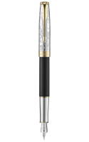 F 541 Matte Black GT Перьевая ручка Parker Sonnet SE18, перо F золото 18К с родиевым покрытием