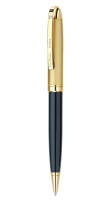 PC0833BP Шариковая ручка Pierre Cardin GAMME. Корпус - латунь с лакированным покрытием. Цвет - черный и золотистый.