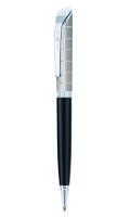 PC0872BP Шариковая ручка Pierre Cardin, GAMME. Корпус - акрил и алюминий, отделка - сталь и хром. Цвет - черно-серебристый
