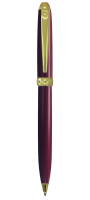 PC4115BP Шариковая ручка Pierre Cardin ECO,корпус латунь и лак.Детали дизайна-сталь и позолота, цвет бордовый матовый.