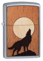 Zippo 49043 - зажигалка WOODCHUCK USA Howling Wolf