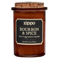 Zippo 70015 Ароматизированная свеча ZIPPO Whiskey & Tobacco, воск/хлопок/кора древесины/стекло, 70x100 мм