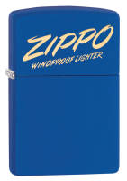 49223 Зажигалка ZIPPO Classic с покрытием Royal Blue Matte, латунь/сталь, синяя, матовая, 36x12x56 мм