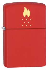 49231 Зажигалка ZIPPO Classic с покрытием Red Matte, латунь/сталь, красная, матовая, 36x12x56 мм