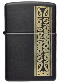 Zippo 218 Black/brass  - зажигалка