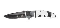 FK-019SNO-CA Нож складной Stinger, 84 мм длина лезвия (черный), рукоять: алюминий (черно-белый камуфляж), картонная коробка