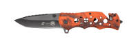 FK-020OR Нож складной Stinger, 86 мм длина лезвия (чёрный), рукоять: алюминий (оранжевый камуфляж), картонная коробка