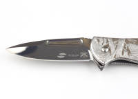 FK-S071S Нож складной Stinger, 82,5 мм (серебристый), рукоять: сталь (серебристый), картонная коробка