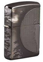 49353 Зажигалка ZIPPO Armor™ Wolf Design с покрытием High Polish Black Ice®, латунь/сталь, чёрная, 38x13x57 мм