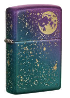 49448 Зажигалка ZIPPO Starry Sky с покрытием Iridescent, латунь/сталь, фиолетовая, матовая, 38x13x57 мм