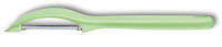 7.6075.42 Нож для чистки овощей VICTORINOX Swiss Classic Trend Colors, двустороннее зубчатое поворотное лезвие из нержавеющей стали, рукоять из пластика салатового цвета, в картонной коробке с подвесом