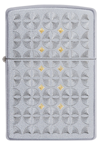 49570 Зажигалка ZIPPO Sand Dollar Pattern с покрытием Satin Chrome, латунь/сталь, серебристая, матовая, 38x13x57 мм