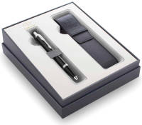 SK 321 Black CT Набор Parker IM Core GIFT 20 (2122003) синие чернила, в комплекте:чехол для ручки, подарочная коробка ручка шариковая