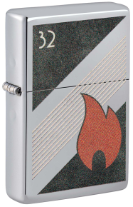 48623 Зажигалка ZIPPO Vintage с покрытием High Polish Chrome, латунь/сталь, серебристая, 38x13x57 мм
