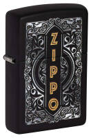 49535 Зажигалка ZIPPO Classic с покрытием Black Matte, латунь/сталь, черная, 38x13x57 мм