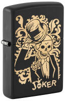 29632 Зажигалка ZIPPO Skull Design с покрытием Black Matte, латунь/сталь, черная 38x13x57 мм