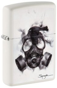 29646 Зажигалка ZIPPO Spazuk с покрытием White Matte, латунь/сталь, белая, 38x13x57 мм