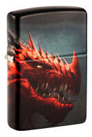 48777 Зажигалка ZIPPO Dragon Design с покрытием 540 Matte, латунь/сталь, черная, 38x13x57 мм