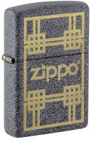 48791 Зажигалка ZIPPO Лучшая цена 2023 с покрытием Iron Stone, латунь/сталь, серая, матовая, 38x13x57 мм