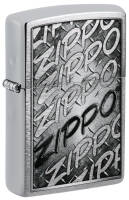 48784 Зажигалка ZIPPO Лучшая цена 2023 с покрытием Brushed Chrome, латунь/сталь, серебристая, 38x13x57 мм