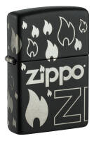 48908 Зажигалка ZIPPO Classic с покрытием Black Matte, латунь/сталь, черная, матовая, 38x13x57 мм
