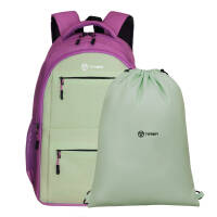 T2602-23-Gr-P Рюкзак TORBER CLASS X, розовый/салатовый, 45 x 30 x 18 см + Мешок для сменной обуви в подарок!