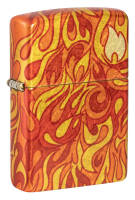 48981 Зажигалка ZIPPO Fire с покрытием 540 Tumbled Brass, латунь/сталь, разноцветная, 38x13x57 мм