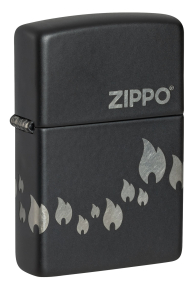 48980 Зажигалка ZIPPO Classic с покрытием Black Matte, латунь/сталь, черная, матовая, 38x13x57 мм