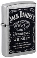 24779 Зажигалка ZIPPO Jack Daniels® с покрытием Street Chrome, латунь/сталь, серебристая, 38x13x57 мм