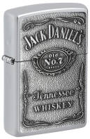 250JD.427 Зажигалка ZIPPO Jack Daniels® с покрытием High Polish Chrome, латунь/сталь, серебристая, 38x13x57 мм