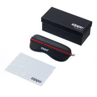 OP-PACK Подарочный набор для очков Zippo: картонная коробка, чехол и салфетка из микрофибры
