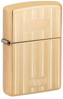 46011 Зажигалка ZIPPO Classic с покрытием High Polish Brass, латунь/сталь, золотистая, 38x13x57 мм