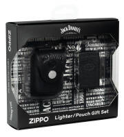 48460 Набор ZIPPO Jack Daniels®: зажигалка с покрытием Black Matte и кожаный чехол в подарочной коробке