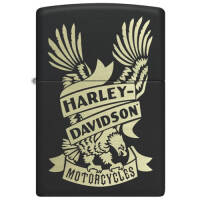 49826 - зажигалка Zippo Harley-Davidson® с покрытием Black Matte