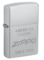 48161 Зажигалка ZIPPO, с покрытием Satin Chrome™, латунь/сталь, серебристая, матовая, 38x13x57 мм