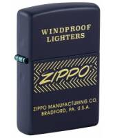 48708 Зажигалка ZIPPO с покрытием Navy Matte, латунь/сталь, синяя, матовая, 38x13x57 мм